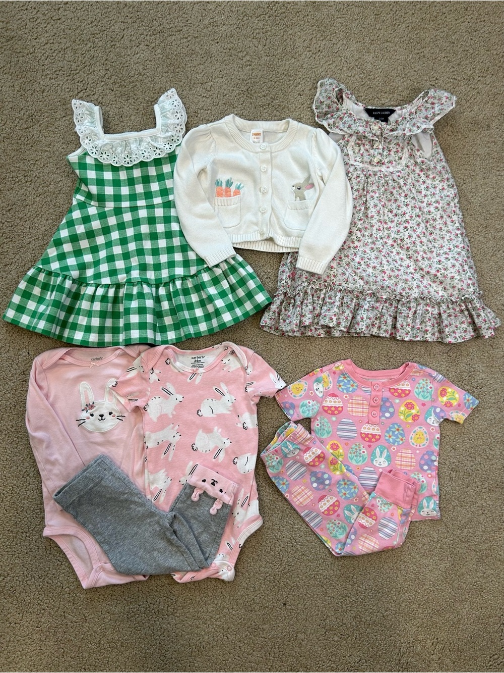 Girls Easter Bundle 18-24 Months (Janie and Jack & Ralph Lauren Easter Dresses)